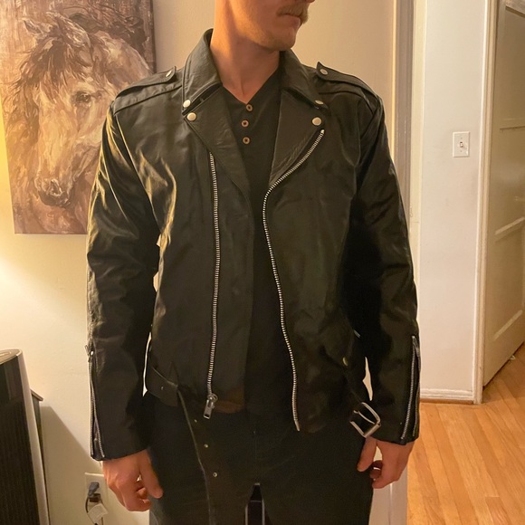 Men’s genuine Leather Jacket - Picture 1 of 4